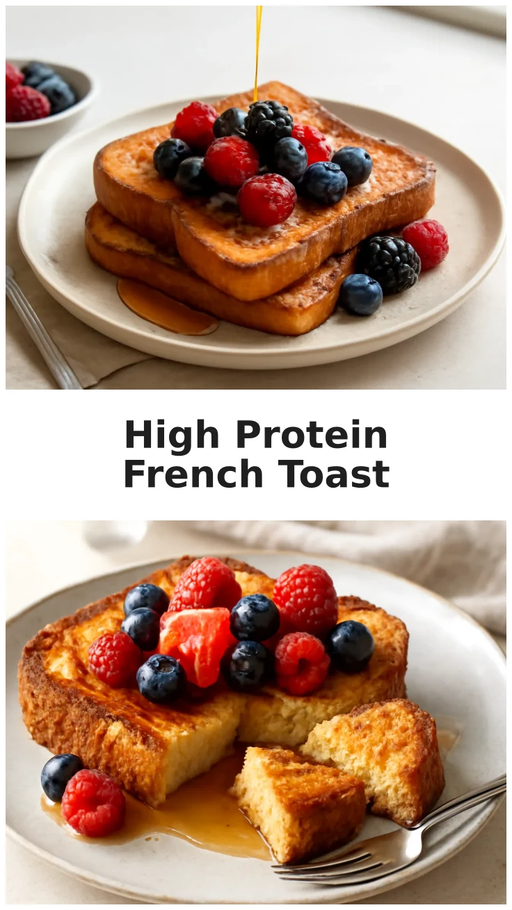 Goldene High Protein French Toast für ein sättigendes Frühstück 3 Goldene High Protein French Toast für ein sättigendes Frühstück