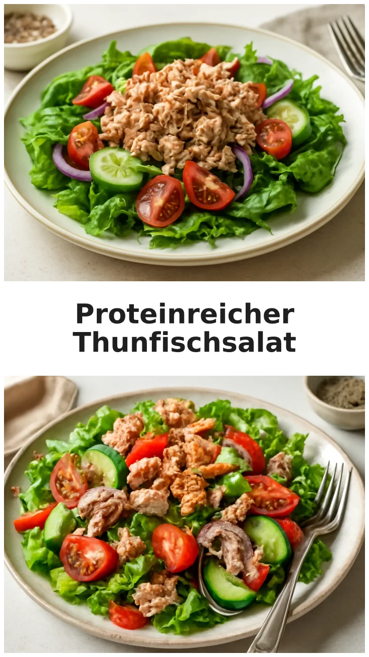 High Protein Thunfischsalat mit frischen Zutaten 3 High Protein Thunfischsalat mit frischen Zutaten für ein gesundes Mittagessen