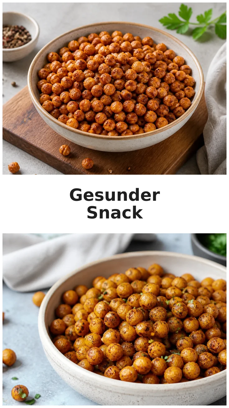 Knusprige geröstete Kichererbsen als gesunder Snack Knusprige geröstete Kichererbsen als gesunder Snack
